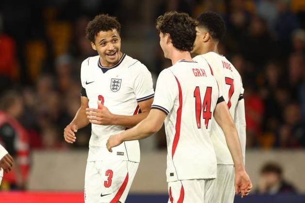 Max Alleyne of England U21, U 21 scores a goal and celebrates 3-2. England U21 v Kazakhstan U21, UEFA European U21 Championship Qualifying, Football, Molineux Stadium, Wolverhampton, UK - 25 Sep 2026Wolverhampton Molineux Stadium United Kingdom  Copyright: xRyanxBrowne Shutterstockx 17169476bn