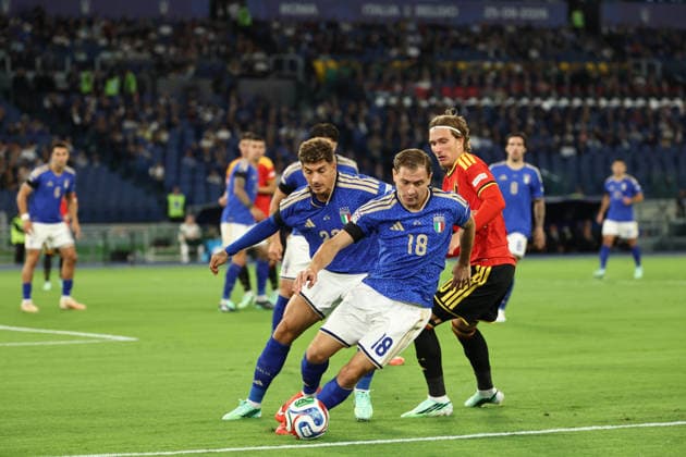 2026 27 UEFA Nations League football match between Italy and Belgium NicolÃ² Barella of Italy during the 2026 27 UEFA Nations League football match between Italy and Belgium on September 25, 2026, at the Stadio Olimpico in Rome. ROMA Stadio Olimpico Roma Italia Copyright: xFABIOxSASSOxFabioxSassox 2B2A0207