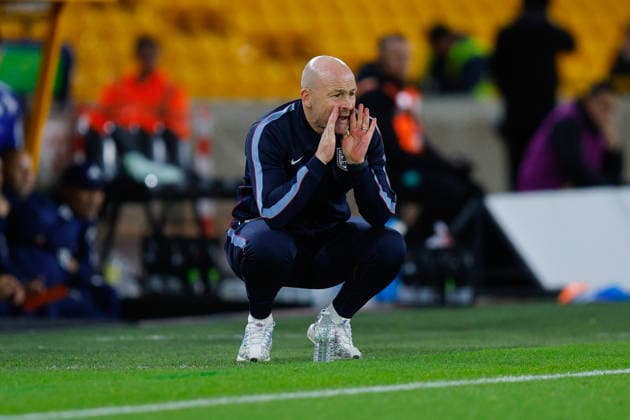 Wolverhampton, England, 25th September 2026. Lee Carsley the head coach manager of England U21, U 21 during the England U21 vs Kazakhstan U21 UEFA European Under-21 Championship Qualifier match at Molineux, Wolverhampton. Picture credit should read: James Baylis Sportimage EDITORIAL USE ONLY. No use with unauthorised audio, video, data, fixture lists, club league logos or live services. Online in-match use limited to 120 images, no video emulation. No use in betting, games or single club league player publications. 019_SPI_JB_U21_ENGLAND_KAZAKHSTAN SPI-5018-0019