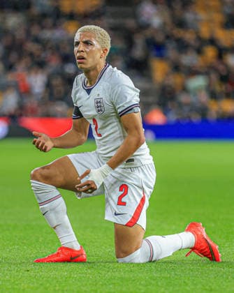 England Under 21 v Kazakhstan Under 21 UEFA EURO, EM, Europameisterschaft,Fussball U21, U 21 2027 Qualifiers Rico Lewis of England Under 21 reacts during the UEFA Euro U21 2027 Qualifiers match at Molineux, Wolverhampton 25 09 2026 UK Newspapers OUT Copyright: xBenxCookx FIL-23997-0013
