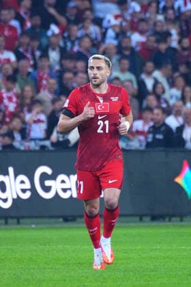 KOCAELI , TURKEY , SEPTEMBER 25 : Baris Alper Yilmaz of Turkey during the UEFA Nations A League Group 1 match between Turkey and France at Kocaeli Turca Stadium on September 25, 2026 , in Kocaeli Turkey . ( Photo by Seskimphoto ) Kocaeli TURKEY Kocaeli TURKEY Copyright: xSeskimphotox Turkiye-France-2509 (184)