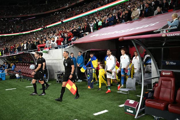 SOCCER - UEFA Nations League - Hungary vs. Ukraine Photo by IPA ABACAPRESS.COM88969244 - Take the field during the Nations League phase, Matchday 1, between Hungary and Ukraine on September 26, 2026, at the Puskás Arena in Budapest, Hungary Budapest Hungary  Copyright: xIPAxSport ABACAx