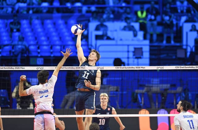 foto IPP Di Mauro Andrea Assago(milano) 25 09 2026 CEV euro volley europei di pallavolo maschile semifinale Francia vs Finlandia nella foto : Haapaniemi mika italy ITALY  Copyright: xR4924_italyphotopressx