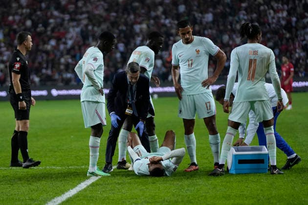 September 25, 2026, Kocaeli, Kocaeli, Turkey: Kylian Mbappe (C) of France celebrates after scoring his team s first goal and left the game due to injury during the UEFA Nations League 2026 27 group phase match between Turkey and France at Kocaeli Stadium in Kocaeli, Turkey, on September 25, 2026. Kocaeli Turkey - ZUMAu194 0867871295st Copyright: xTolgaxUluturkx