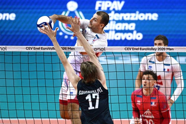 Db Milano 25 09 2026 - Campionato Europeo Pallavolo maschile Finlandia-Francia foto Daniele Buffa Image nella foto: Francois Huetz 