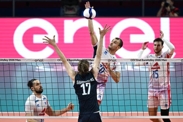 Db Milano 25 09 2026 - Campionato Europeo Pallavolo maschile Finlandia-Francia foto Daniele Buffa Image nella foto: Francois Huetz 