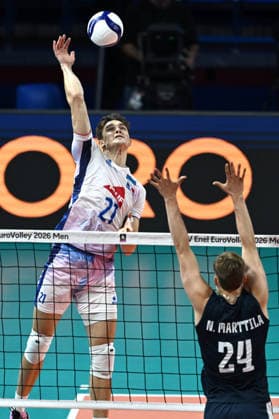 Db Milano 25 09 2026 - Campionato Europeo Pallavolo maschile Finlandia-Francia foto Daniele Buffa Image nella foto: Theo Faure 
