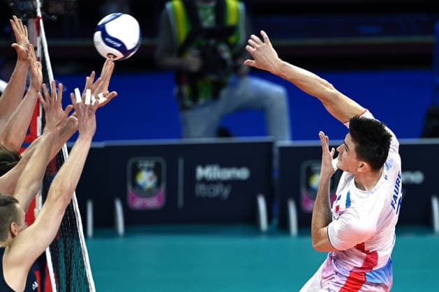 Db Milano 25 09 2026 - Campionato Europeo Pallavolo maschile Finlandia-Francia foto Daniele Buffa Image nella foto: Theo Faure 