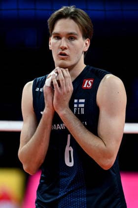 Db Milano 25 09 2026 - Campionato Europeo Pallavolo maschile Finlandia-Francia foto Daniele Buffa Image nella foto: Petteri Tyynismaa 