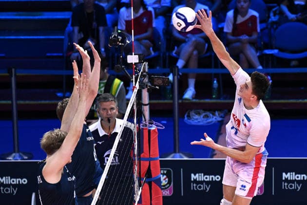 Db Milano 25 09 2026 - Campionato Europeo Pallavolo maschile Finlandia-Francia foto Daniele Buffa Image nella foto: Theo Faure 