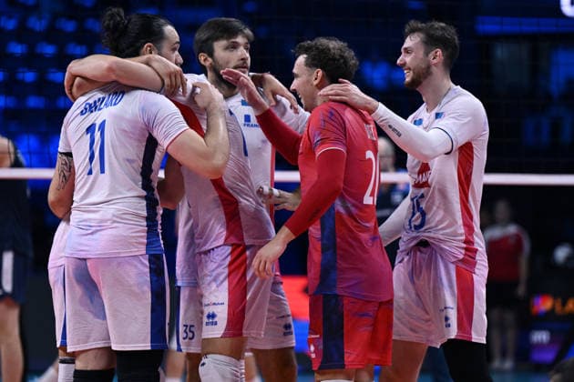 Db Milano 25 09 2026 - Campionato Europeo Pallavolo maschile Finlandia-Francia foto Daniele Buffa Image nella foto: Francia 