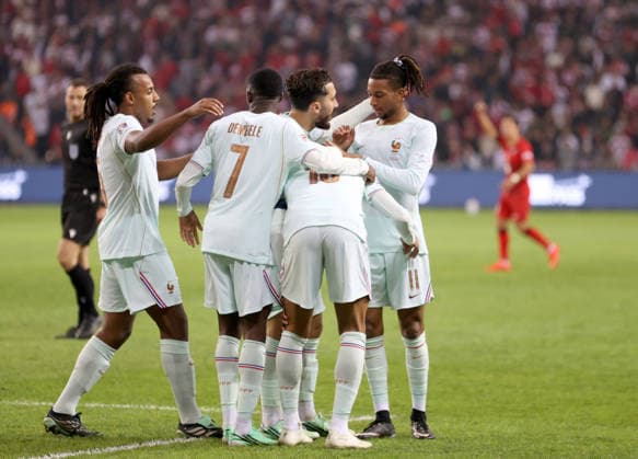 Turkiye v France - UEFA Nations League KOCAELI, TURKIYE - SEPTEMBER 25: Kylian Mbappe (10) of France celebrates after score a goal with his teammates during the UEFA Nations League A League Group 1 match between Turkiye and France at Kocaeli Stadium in Kocaeli, Turkiye, on September 25, 2026. Ali Atmaca Anadolu Kocaeli Turkey. Editorial use only. Please get in touch for any other usage.  Copyright: x2026xAnadoluxAlixAtmacax