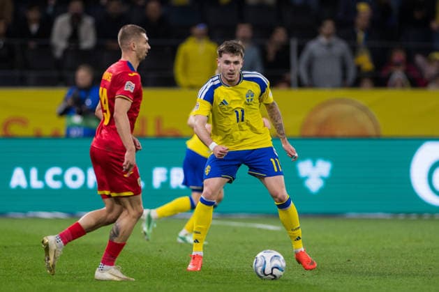 September 25, 2026: Patrik Walemark of Sweden during the Nations League soccer match between Sweden and Romania on September 25, 2026 in Stockholm. Photo by Kenta Jönsson, BILDBYRAN COP 210 JM0854 bbeng soccer football fotball Nations League UEFA Nations League Sweden Sweden A Romania  Copyright: KENTAxJÖNSSON BB260925KJ054