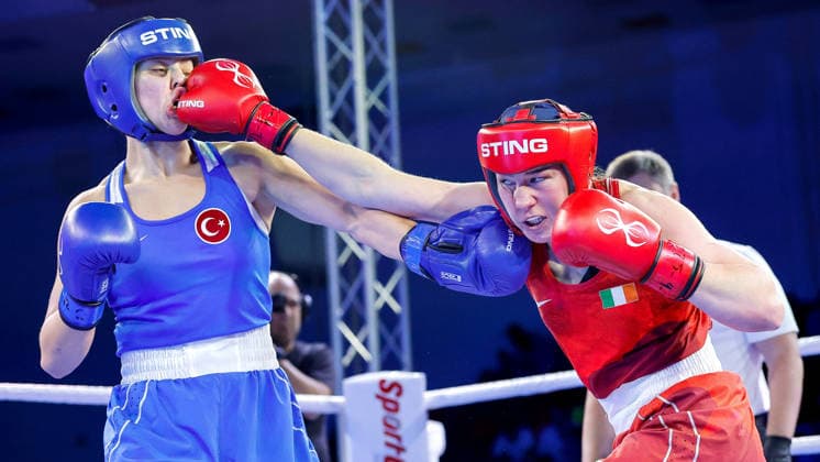 2026 European Boxing Elite Championships, Asics Arena Sports Hall, Sofia, Bulgaria 25 9 2026 Irealnd™s Aoife O™Rourke in action against Turkey s Busra Isildar Aoife O™Rourke in action against Busra Isildar 25 9 2026  Copyright: xx _63A6036