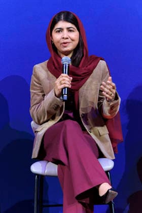 September 25, 2026, Inglewood, California, USA: Malala Yousafzai at the Los Angeles Orbit Volleyball Team launch and logo reveal on Friday September 25, 2026 at the Intuit Dome in Inglewood, California. ARIANA RUIZ PI LA Orbit Launch  - ZUMAp124 20260925_zaa_p124_001 Copyright: xArianaxRuizx