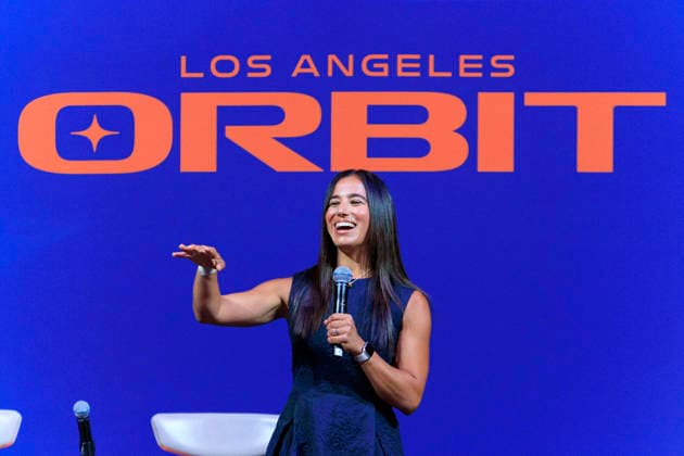 September 25, 2026, Inglewood, California, USA: President of LOVB Los Angeles Ana Mendy at the Los Angeles Orbit Volleyball Team launch and logo reveal on Friday September 25, 2026 at the Intuit Dome in Inglewood, California. ARIANA RUIZ PI Inglewood USA - ZUMAp124 20260925_zaa_p124_012 Copyright: xArianaxRuizx