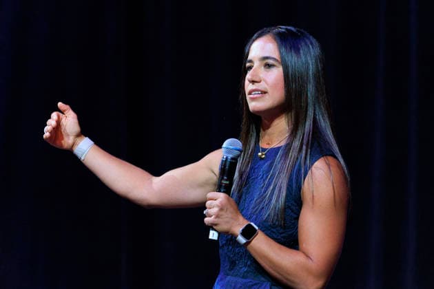 September 25, 2026, Inglewood, California, USA: President of LOVB Los Angeles Ana Mendy at the Los Angeles Orbit Volleyball Team launch and logo reveal on Friday September 25, 2026 at the Intuit Dome in Inglewood, California. ARIANA RUIZ PI Inglewood USA - ZUMAp124 20260925_zaa_p124_013 Copyright: xArianaxRuizx