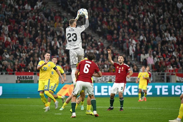 IPA88972527 - Dmytro Riznyk (Ukraine) during the Nations League, Matchday 1, between Hungary and Ukraine on September 26, 2026, at the Puskas Arena in Budapest, Hungary  Copyright: xVincenzoxOrlando IPAxSportx xx IPA88972527