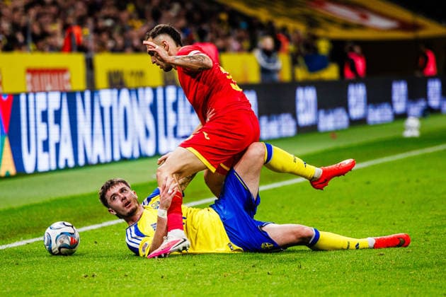 September 25, 2026: Patrik Walemark of Sweden during the Nations League soccer match between Sweden and Romania on September 25, 2026 in Stockholm. Photo by Kenta Jönsson, BILDBYRAN COP 210 JM0854 bbeng soccer football fotball Nations League UEFA Nations League Sweden Sweden A Romania  Copyright: KENTAxJÖNSSON BB260925KJ089