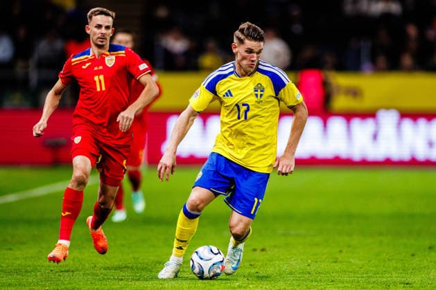 September 25, 2026: Viktor Gyökeres of Sweden during the Nations League soccer match between Sweden and Romania on September 25, 2026 in Stockholm. Photo by Kenta Jönsson, BILDBYRAN COP 210 JM0854 bbeng soccer football fotboll Nations League UEFA Nations League Sweden Sweden A Romania  Copyright: KENTAxJÖNSSON BB260925KJ099