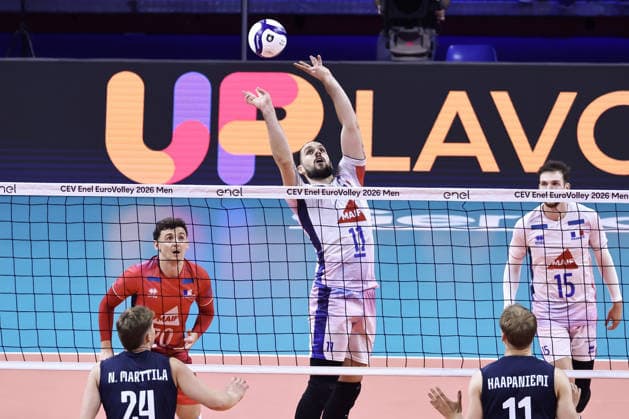 IPA88971904 - 11 Antoine Brizard (France) in action during the Final Four of the CEV Enel EuroVolley 2026 match between France and Finland at the Unipol Forum in Milan, Italy, on September 25, 2026, during EuroVolley 2026 - Semifinal - Finland vs. France, CEV EuroVolley Men’s match in Assago (MI), Italy, September 25, 2026  Copyright: xValerioxOrigo IPAxSportx xx IPA88971904
