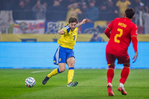 September 25, 2026: Victor Lindelöf of Sweden during the Nations League soccer match between Sweden and Romania on September 25, 2026 in Stockholm. Photo by Kenta Jönsson, BILDBYRAN COP 210 JM0854 bbeng soccer football fotball Nations League UEFA Nations League Sweden Sweden A Romania  Copyright: KENTAxJÖNSSON BB260925KJ123