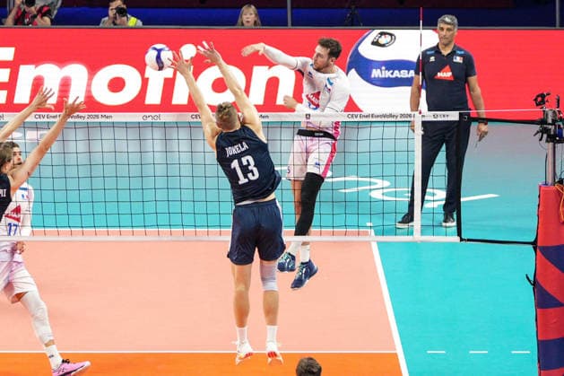 VOLLEYBALL - CEV Eurovolley Men - Eurovolley 2026 - Semifinal - Finland vs. France Photo by IPA ABACAPRESS.COM88972554 - Joonas Jokela (FIN) during Eurovolley 2026 - Semifinal - Finland vs. France, CEV Eurovolley Men s match in Assago (MI), Italy, September 25, 2026 Assago (MI) Italy  Copyright: xIPAxSport ABACAx