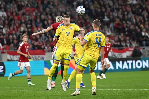 SOCCER - UEFA Nations League - Hungary vs. Ukraine Photo by IPA ABACAPRESS.COM88972579 - Oleksandr Nazarenko (Ukraine) during the Nations League, Matchday 1, between Hungary and Ukraine on September 26, 2026, at the Puskás Arena in Budapest, Hungary Budapest Hungary  Copyright: xIPAxSport ABACAx