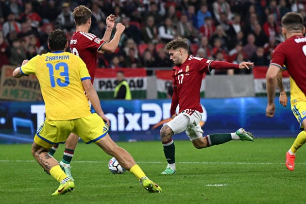 IPA88973278 - Callum Styles (Hungary) during the Nations League phase, Matchday 1, between Hungary and Ukraine on September 26, 2026, at the Puskás Arena in Budapest, Hungary  Copyright: xVincenzoxOrlando IPAxSportx xx IPA88973278