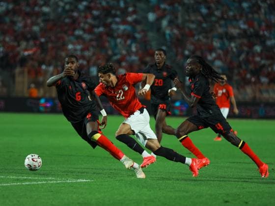 Egypt held to goalless draw by Angola in AFCON qualifier CAIRO, EGYPT, SEPTEMBER 25, 2026: Players from Egypt and Angola compete during their 2027 Africa Cup of Nations qualifying match at Cairo International Stadium in Cairo. Egypt and Angola opened their Group B qualifying campaigns with a 0-0 draw, earning one point each. Cairo Egypt Copyright: x xAbdullahxHamadax xJNAxPressx