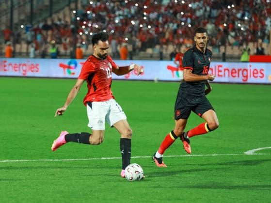 Egypt held to goalless draw by Angola in AFCON qualifier CAIRO, EGYPT, SEPTEMBER 25, 2026: Players from Egypt and Angola compete during their 2027 Africa Cup of Nations qualifying match at Cairo International Stadium in Cairo. Egypt and Angola opened their Group B qualifying campaigns with a 0-0 draw, earning one point each. Cairo Egypt Copyright: x xAbdullahxHamadax xJNAxPressx