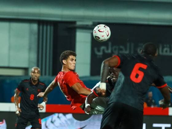 Egypt held to goalless draw by Angola in AFCON qualifier CAIRO, EGYPT, SEPTEMBER 25, 2026: Players from Egypt and Angola compete during their 2027 Africa Cup of Nations qualifying match at Cairo International Stadium in Cairo. Egypt and Angola opened their Group B qualifying campaigns with a 0-0 draw, earning one point each. Cairo Egypt Copyright: x xAbdullahxHamadax xJNAxPressx