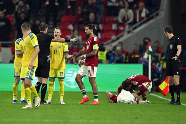 SOCCER - UEFA Nations League - Hungary vs. Ukraine Photo by IPA ABACAPRESS.COM88973625 - Red card for Oleksandr Nazarenko (Ukraine) during the Nations League, Matchday 1, between Hungary and Ukraine on September 26, 2026, at the Puskás Arena in Budapest, Hungary Budapest Hungary  Copyright: xIPAxSport ABACAx