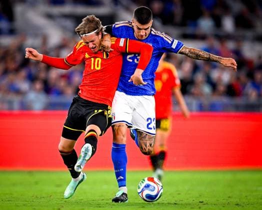 Italy v Belgium - UEFA Nations League 2026 ROME, ITALY - SEPTEMBER 25 : Godts Mika forward of Belgium during the UEFA Nations League tournament league phase matchday 1 group A1 match between Italy and Belgium on September 25, 2026 in Rome, Italy, 25 09 2026  Copyright: xTomasxSiskx