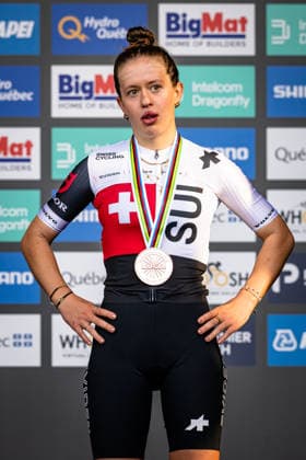 GROSSMANN Anja UCI Road Cycling World Championships Montreal, Canada 2026 GROSSMANN Anja SUI Switzerland Third Place Award Ceremony Medal Ceremony Podium Portrait Orientation Vertical Portrait Event UCI Road Cycling World Championships Montreal, Canada 2026 Category Cycling Road Cycling World Championships Elite Women U19 Location North America, Canada, Quebec, Montreal Start: Montreal Finish: Montreal Road Race (RR) Distance: 80.4 km Date: September 25, 2026 (Friday), Day 5