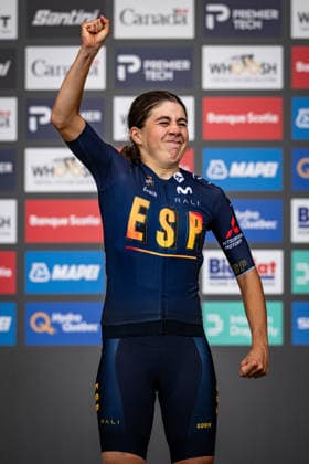 NEIRA Alejandra UCI Road Cycling World Championships Montreal, Canada, 2026 NEIRA Alejandra ESP Spain Winner First Place Award Ceremony Medal Ceremony Podium Portrait Orientation Vertical Portrait Event UCI Road Cycling World Championships Montreal, Canada, 2026 Category Cycling Road Cycling World Championships Elite Women U19 Location Location North America, Canada, Quebec, Montreal Start: Montreal Finish: Montreal Road Race (RR) Distance: 80.4 km Date: September 25, 2026 (Friday), Day 5