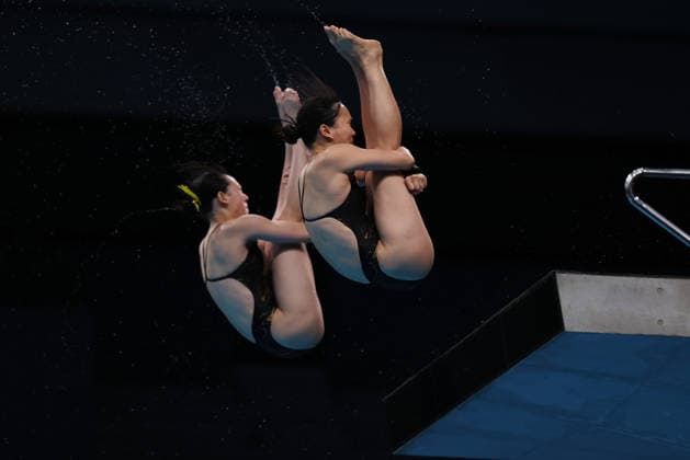 KIM Nahyun & MOON Nayun (KOR), SEPTEMBER 26, 2026 - Diving : Women s Synchronised 10m Platform at Tokyo Aquatics Centre during the Asian Games Aichi-Nagoya 2026 in Tokyo, Japan.  aflo_351007816 NaokixMoritax