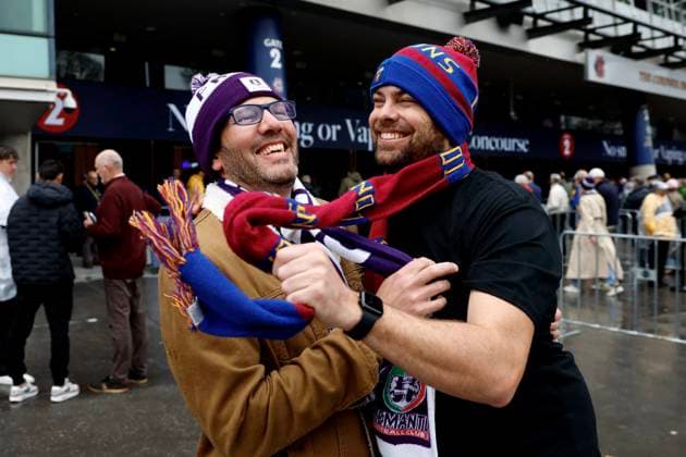 AFL GRAND FINAL, Fans are seen arriving ahead of the AFL Grand Final match between the Brisbane Lions and the Freemantle Dockers at the Melbourne Cricket Ground in Melbourne, Saturday, September 26, 2026. ( NO ARCHIVING MELBOURNE VICTORIA Australia  Copyright: xCONxCHRONISx 20260926188377531010
