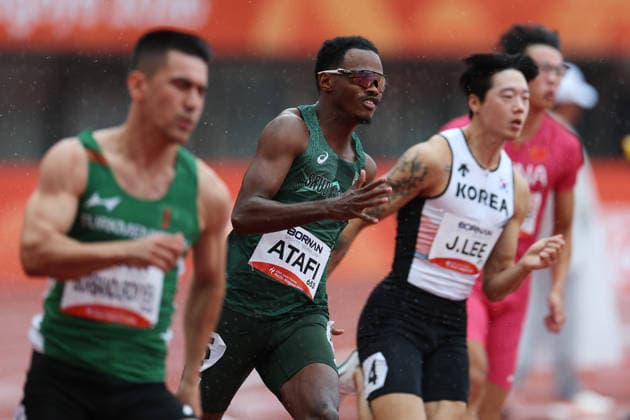 ATAFI Abdulaziz (KSA), SEPTEMBER 26, 2026 - Athletics : Men s 200m Round 1 at Nagoya City Mizuho Park Athletic Stadium during the Asian Games Aichi-Nagoya 2026 in Aichi, Japan.  aflo_351026986 KenichiroxOganex