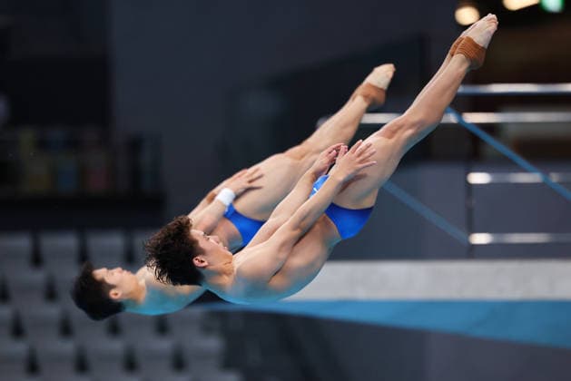 WANG Zongyuan & ZHENG Jiuyuan (CHN), SEPTEMBER 26, 2026 - Diving : Men s Synchronised 3m Springboard at Tokyo Aquatics Centre during the Asian Games Aichi-Nagoya 2026 in Tokyo, Japan.  aflo_351050325 NaokixMoritax