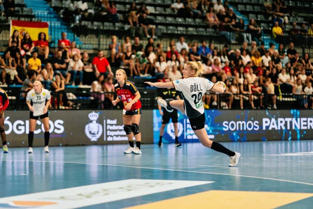 Antje Doell, Germany, 29, at the 7-meter line, Spain vs. Germany, handball, national team, women, friendly match, September 25, 2026; Spain vs. Germany, handball, national team, women, friendly match, September 25, 2026, Granollers Copyright: xEibner-Pressefoto LarsxNeumannx EP_LNN