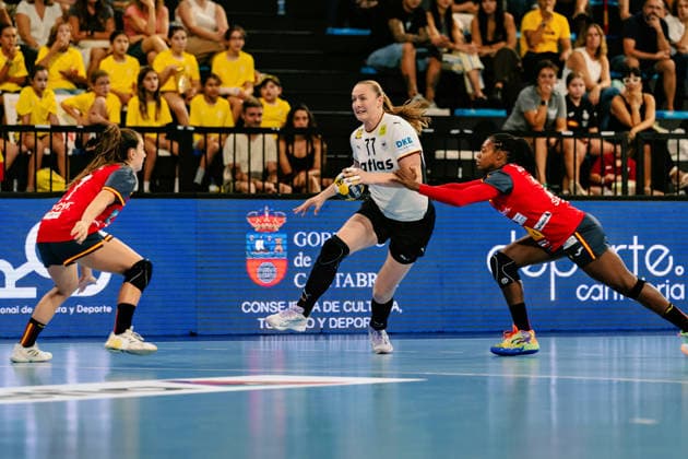 Viola Leuchter Germany, 77, Spain vs. Germany, Handball, National Team, Women, Friendly Match, September 25, 2026 Spain vs. Germany, Handball, National Team, Women, Friendly Match, September 25, 2026 Granollers Copyright: xEibner-Pressefoto LarsxNeumannx EP_LNN