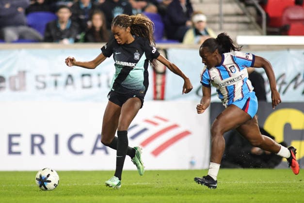 September 25, 2026, Harrison, New Jersey, USA: Gotham FC forward Jordynn Dudley (2) controls the ball during the NWSL match between Gotham FC and the Chicago Stars FC at Sports Illustrated Stadium on Friday, September 25, 2026; Harrison, New Jersey, USA. NJ: NWSL 2026: Gotham FC : Chicago Stars FC  - ZUMAs325 20260925_zsp_s325_020 Copyright: xJessxStilesx