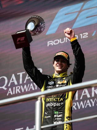 AUTO - FORMULA 2 2026 - BAKU CAMARA Rafael (bra), Invicta Racing, Dallara F2 2024, podium during the 12th round of the 2026 FIA Formula 2 Championship from September 24 to 26, 2026 on the Baku City Circuit, in Baku, Azerbaijan - BakuAzerbaijan  Copyright: xEricxAlonsox