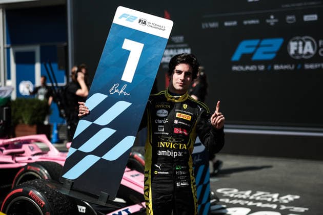 AUTO - FORMULA 2 2026 - BAKU CAMARA Rafael (bra), Invicta Racing, Dallara F2 2024, podium during the 12th round of the 2026 FIA Formula 2 Championship from September 24 to 26, 2026 on the Baku City Circuit, in Baku, Azerbaijan - BakuAzerbaijan  Copyright: xEricxAlonsox