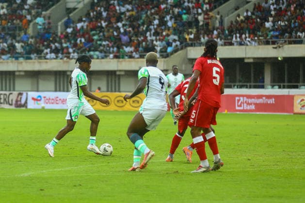 UYO, NIGERIA - SEPTEMBER 25: Samuel Chukwueze, Nigeria during the PAMOJA 2027 Africa Cup of Nations (AFCON) qualifier match between Nigeria and Madagascar at Godswill Akpabio Stadium on September 25, 2026 in Uyo, Nigeria. Photo by Nsidibe Akpan Copyright: xx