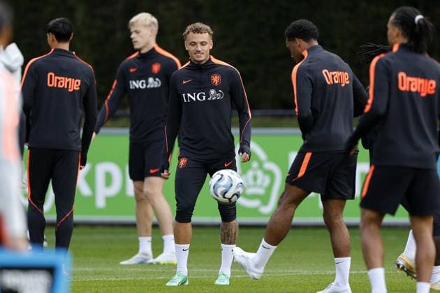 ZEIST - Noa Lang of the Netherlands during a training session in preparation for the Nations League matches against Greece and Serbia. BART STOUTJESDIJK ANP xVIxANPxSportx xxANPxIVx 570218499 originalFilename: 570218499.jpg