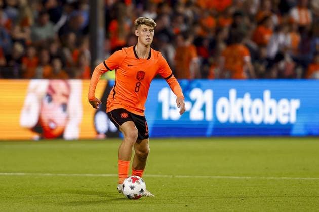 DEVENTER , 25-09-2026 , Stadium De Adelaarshorst , season 2026 2027 , EURO U-21 Qualification football . match between Netherlands U-21 and Norway U-21, FINAL RESULT 0-0, Picture shows Netherlands U21, U 21 player Dave Kwakman Netherlands U21 - Norway U21  x207587458x Copyright: