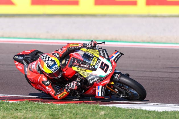 Yari Montella of Barni Spark Racing Team with Ducati Panigale V4R seen during Free Practice 3 of SBK Round 10 EICMA Italian Round. Cremona Italy Copyright: xBEAUTIFULxSPORTS Carabellix
