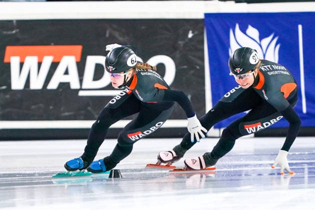 2026-09-26 - Shorttrack Trials World Tour HEERENVEEN, NETHERLANDS - SEPTEMBER 26: Sophie Nijboer, Kiek Straathof during the Shorttrack Trials World Tour at Thialf on September 26, 2026 in Heerenveen, Netherlands. Heerenveen Thialf Netherlands Content not available for redistribution in The Netherlands directly or indirectly through any third parties. Copyright: xAndrexWeeningx